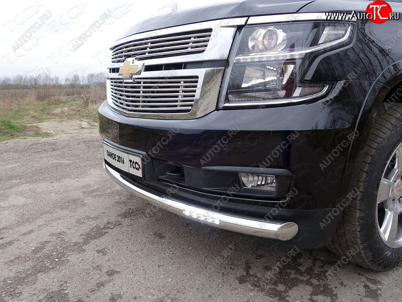 7 699 р. Верхняя декоративная вставка решетки радиатора ТСС Тюнинг  Chevrolet Tahoe  K2UC (2014-2021) (d 12 мм)  с доставкой в г. Владивосток