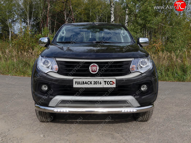 39 999 р. Защита переднего бампера нижняя с ДХО 76,1 мм ТСС Тюнинг  Fiat Fullback (2016-2018) (нержавейка)  с доставкой в г. Владивосток