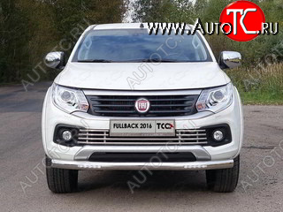 9 349 р. Нижняя декоративная вставка в бампер ТСС Тюнинг  Fiat Fullback (2016-2018) (d 16 мм )  с доставкой в г. Владивосток