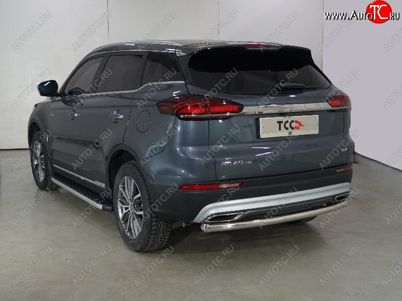 18 399 р. Защита задняя (центральная 60,3 мм) ТСС Тюнинг  Geely Atlas Pro  NL3 (2019-2025)  с доставкой в г. Владивосток