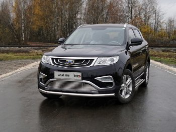 Защита переднего бампера нижняя d60,3 мм ТСС Тюнинг Geely (Джили) Atlas (Атлас)  NL3 (2016-2022) NL3