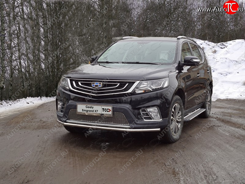 16 999 р. Защита переднего бампера нижняя 42,4 мм ТСС Тюнинг  Geely Emgrand X7 (2019-2021) 2-ой рестайлинг  с доставкой в г. Владивосток