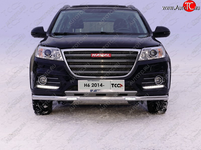 35 599 р. Защита переднего бампера нижняя (с ДХО) 60,3 мм  Haval H6 (2013-2020) (нержавейка)  с доставкой в г. Владивосток