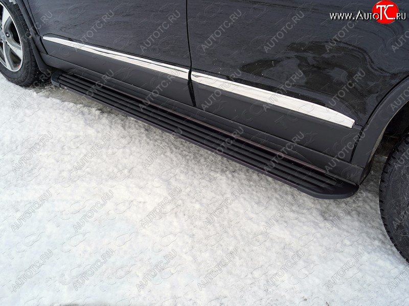 21 999 р. Пороги алюминиевые Slim Line ТСС Тюнинг  Haval H6 (2013-2020) (Black)  с доставкой в г. Владивосток