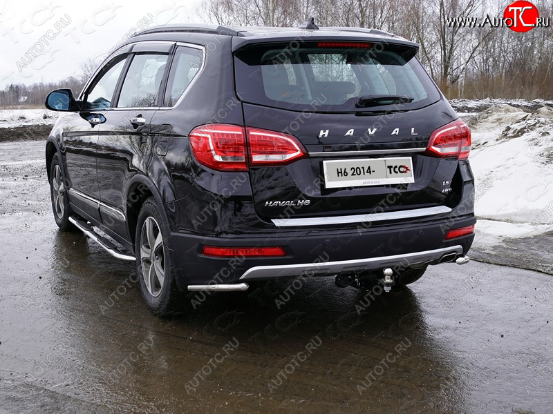 13 449 р. Защита заднего бампера (уголки, d42,4 мм) TCC Haval H6 (2013-2020)  с доставкой в г. Владивосток