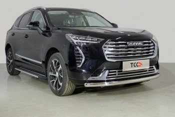 Защита переднего бампера нижняя d60,3 мм ТСС Тюнинг Haval (Хавал) Jolion (джолион) (2020-2024) дорестайлинг