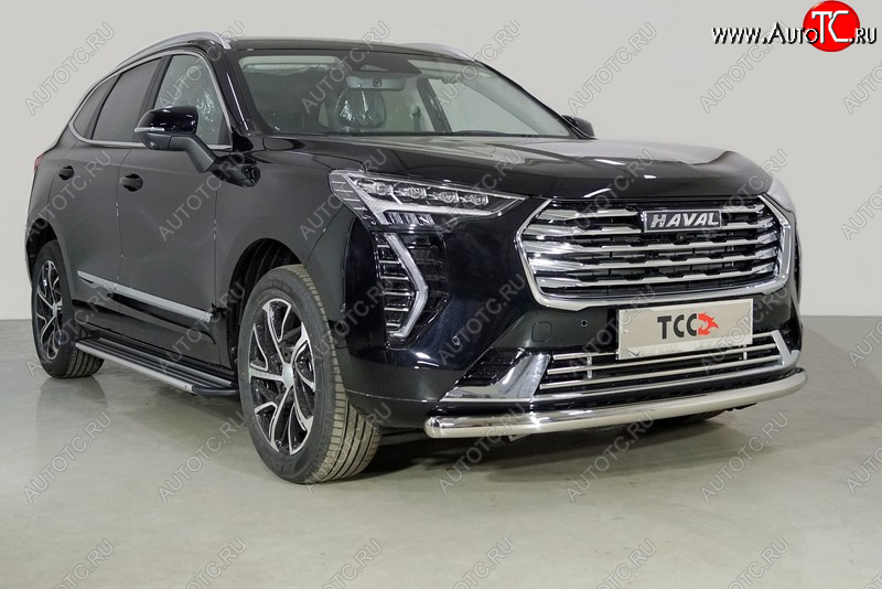 14 799 р. Защита переднего бампера нижняя d60,3 мм ТСС Тюнинг Haval Jolion дорестайлинг (2020-2024) (кроме комплектации Comfort)  с доставкой в г. Владивосток