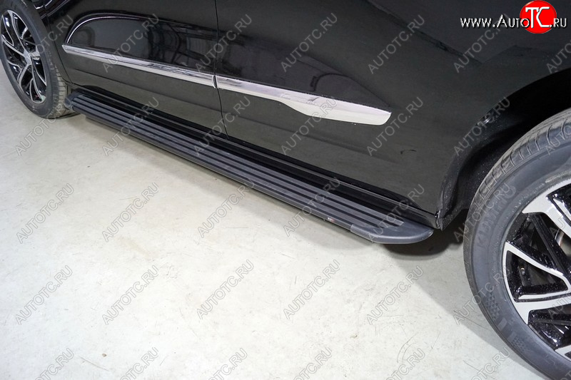 21 999 р. Пороги алюминиевые Slim Line ТСС Тюнинг  Haval Jolion (2020-2024) дорестайлинг (Black)  с доставкой в г. Владивосток