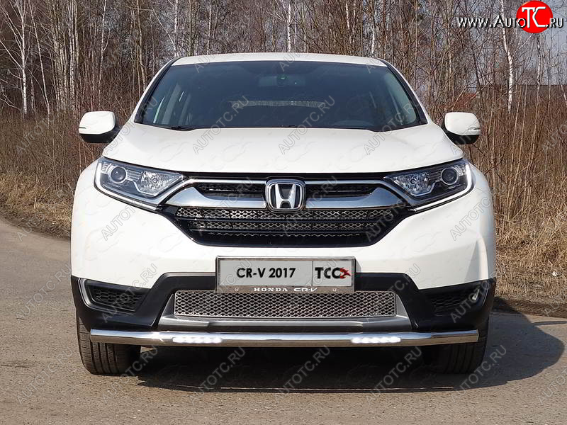 35 849 р. Защита переднего бампера нижняя с ДХО 60,3 мм Honda CR-V RW,RT дорестайлинг (2016-2020) (нержавейка)  с доставкой в г. Владивосток