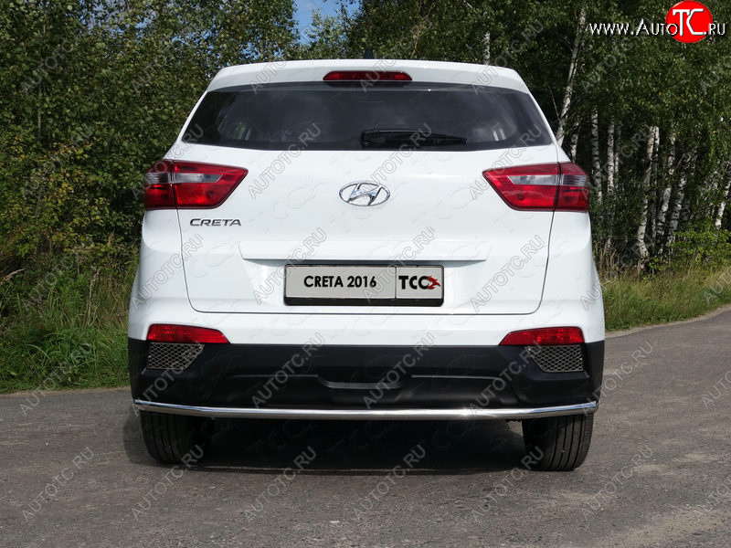 16 899 р. Защита задняя (нержавейка d42,4 мм), ТСС Тюнинг Hyundai Creta GS дорестайлинг (2015-2019)  с доставкой в г. Владивосток