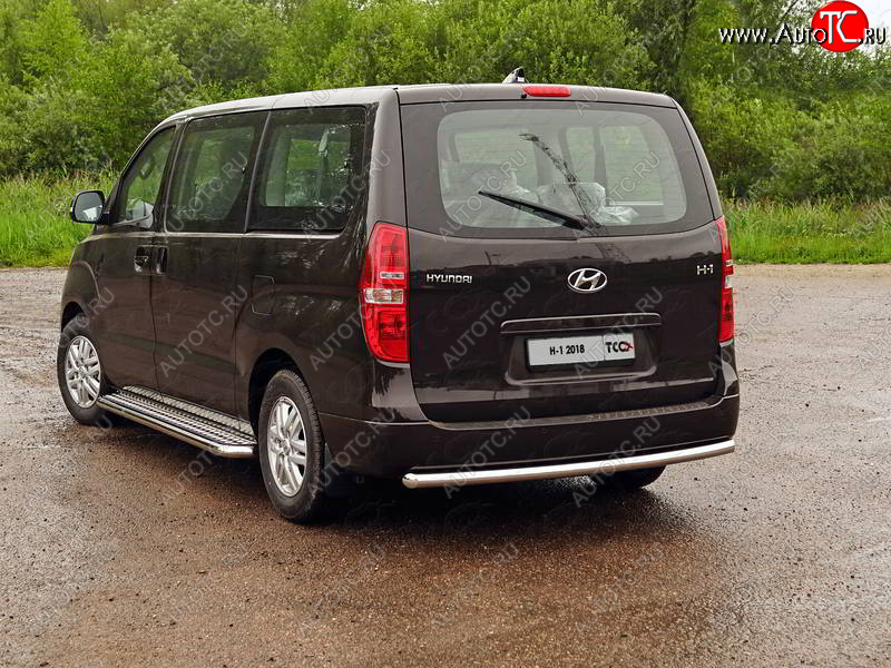 21 799 р. Защита задняя (центральная нержавейка 60,3 мм), ТСС Тюнинг Hyundai Starex/Grand Starex/H1 TQ 2-ой рестайлинг (2017-2022) (центральная)  с доставкой в г. Владивосток