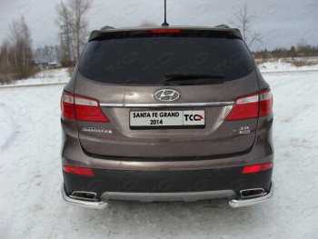 Защита заднего бампера (уголки, d60,3 мм) TCC Hyundai (Хюндаи) Grand Santa Fe (гранд)  1 DM (2013-2016) 1 DM дорестайлинг