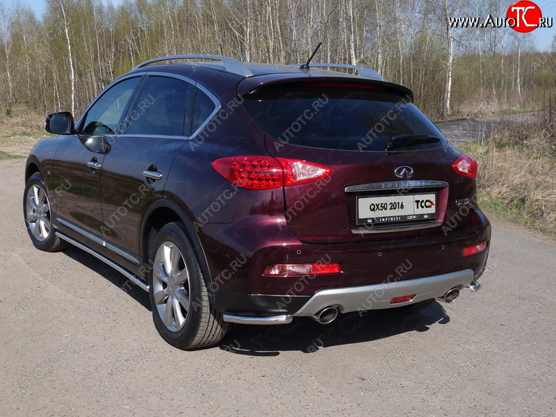 13 999 р. Защита заднего бампера (уголки, d42,4 мм) TCC  INFINITI Qx50  J50 (2015-2018) рестайлинг  с доставкой в г. Владивосток