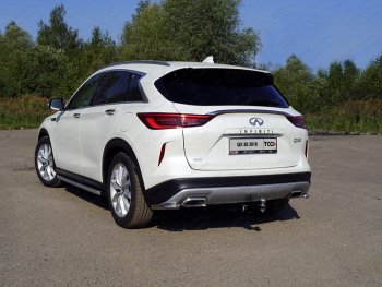 Защита заднего бампера (уголки, d42,4 мм) TCC INFINITI (Инфинити) Qx50 (КуХ50)  J55 (2017-2022) J55