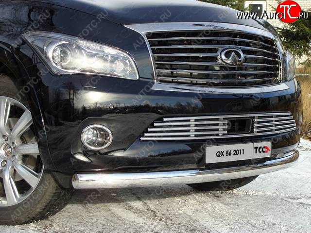 15 549 р. Декоративная вставка решетки радиатора ТСС Тюнинг  INFINITI QX56  Z62 (2010-2013) (d 16 мм)  с доставкой в г. Владивосток