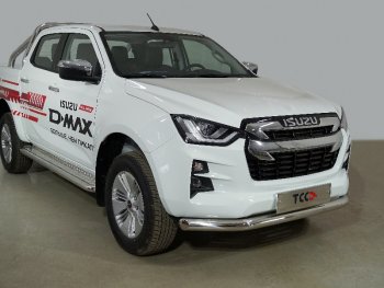 Защита переднего бампера нижняя d76,1 мм ТСС Тюнинг Isuzu D-Max RG DoubleCab (2020-2023) ()