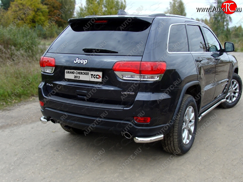 18 699 р. Защита заднего бампера (уголки, d60,3 мм) TCC  Jeep Grand Cherokee  WK2 (2013-2018) 1-ый рестайлинг  с доставкой в г. Владивосток