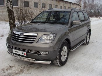 9 349 р. Декоративная вставка решетки радиатора ТСС Тюнинг  KIA Mohave  HM (2008-2017) дорестайлинг (d 16 мм)  с доставкой в г. Владивосток. Увеличить фотографию 1