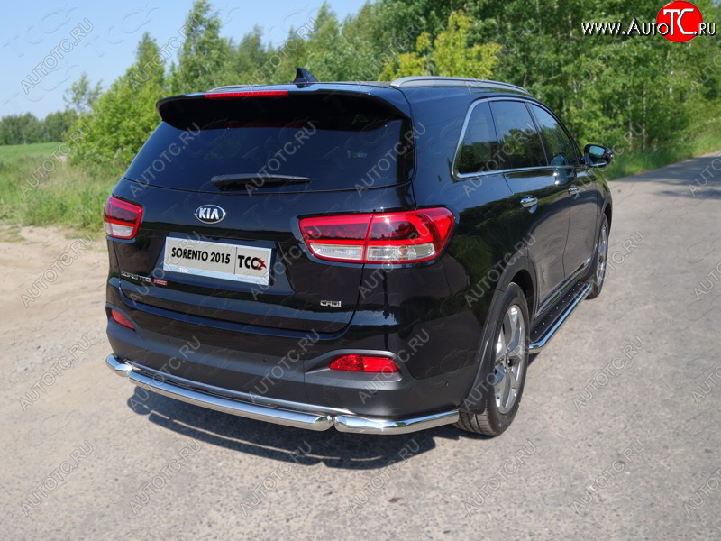 17 999 р. Защита заднего бампера (уголки, d60,3 мм) TCC KIA Sorento UM/Prime рестайлинг (2018-2020)  с доставкой в г. Владивосток