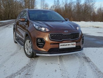 Защита переднего бампера нижняя d60,3 мм ТСС Тюнинг KIA (КИА) Sportage (Спортаж)  4 QL (2016-2018) 4 QL дорестайлинг  (нержавейка)