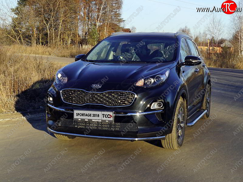 18 699 р. Защита переднего бампера нижняя d42,4 мм ТСС Тюнинг  KIA Sportage  4 QL (2018-2022) рестайлинг  с доставкой в г. Владивосток