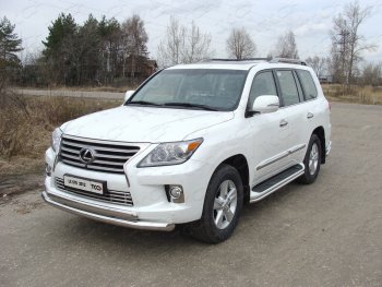 12 299 р. Декоративная вставка решетки радиатора (кроме F-Sport) ТСС Тюнинг  Lexus LX570  J200 (2012-2015) 1-ый рестайлинг (d 16 мм)  с доставкой в г. Владивосток. Увеличить фотографию 1