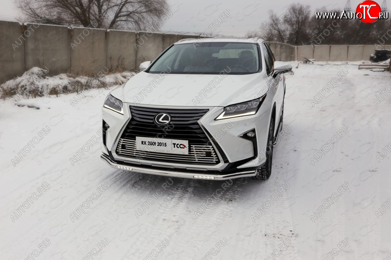 41 999 р. Защита переднего бампера нижняя с ДХО 60,3 мм ТСС Тюнинг Lexus RX350 AL10 рестайлинг (2012-2015) (нержавейка)  с доставкой в г. Владивосток