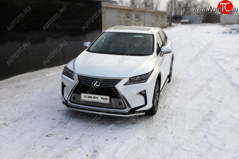 20 999 р. Защита переднего бампера нижняя d42,4 мм ТСС Тюнинг  Lexus RX  200T - RX450H  AL10 (нержавейка)  с доставкой в г. Владивосток