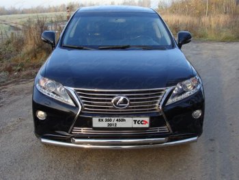 9 349 р. Декоративная вставка решетки радиатора (кроме F-Sport) ТСС Тюнинг  Lexus RX350  AL10 (2012-2015) рестайлинг (d 12 мм)  с доставкой в г. Владивосток. Увеличить фотографию 1