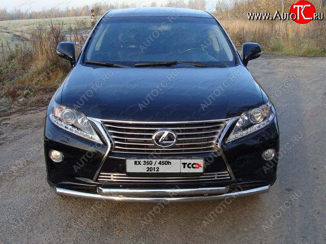 9 349 р. Декоративная вставка решетки радиатора (кроме F-Sport) ТСС Тюнинг  Lexus RX350  AL10 (2012-2015) рестайлинг (d 12 мм)  с доставкой в г. Владивосток