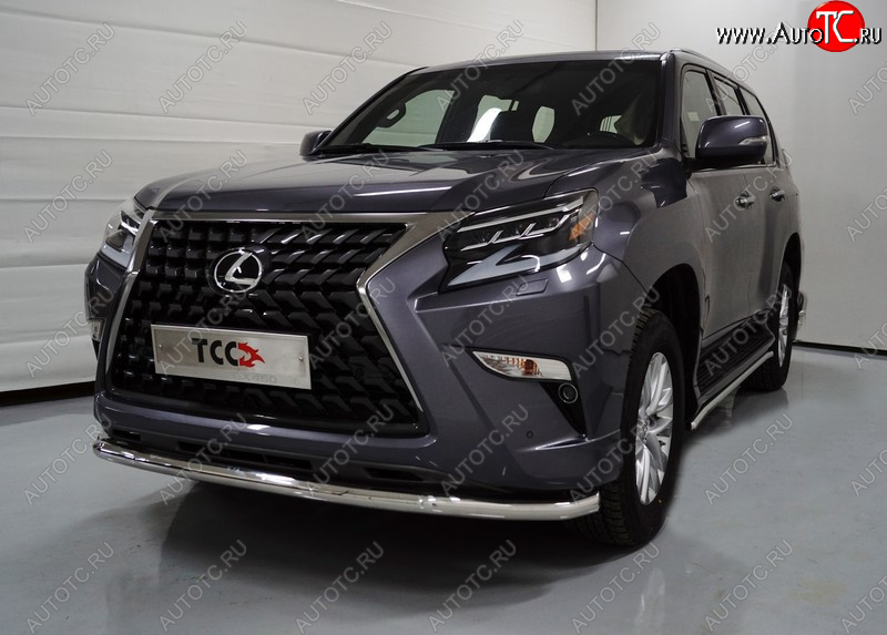 30 999 р. Защита переднего бампера нижняя d60,3 мм ТСС Тюнинг  Lexus GX460  J150 (2019-2022) 2-ой рестайлинг (нержавейка)  с доставкой в г. Владивосток