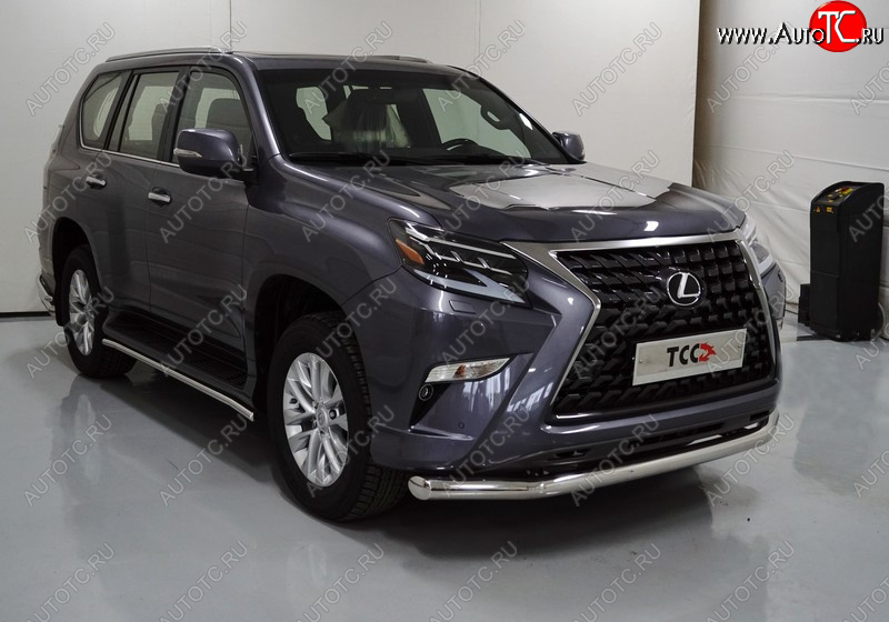 32 749 р. Защита переднего бампера нижняя 76,1 мм ТСС тюнинг  Lexus GX460  J150 (2019-2022) 2-ой рестайлинг (нержавейка)  с доставкой в г. Владивосток