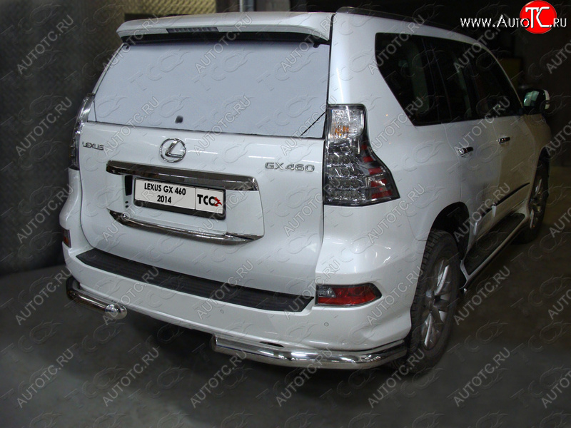 27 999 р. Защита задняя (уголки, нержавейка 76,1 мм) ТСС Тюнинг Lexus GX460 J150 1-ый рестайлинг (2013-2019)  с доставкой в г. Владивосток