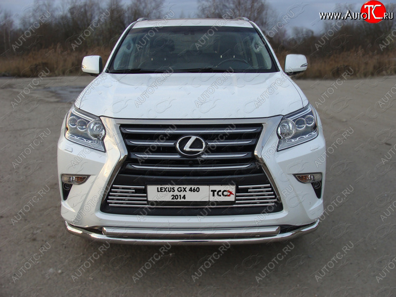 15 549 р. Декоративная вставка переднего бампера ТСС Тюнинг  Lexus GX460  J150 (2013-2019) 1-ый рестайлинг (d 16 мм)  с доставкой в г. Владивосток