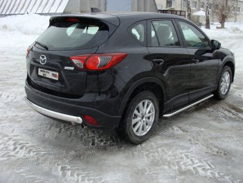 Защита задняя (центральная, нержавейка d75*42 мм) ТСС Тюнинг Mazda CX-5 KE дорестайлинг (2011-2014)  (центральная)