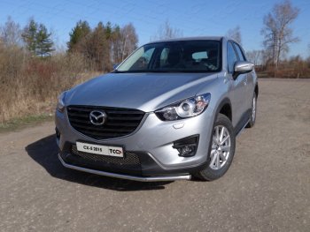 Защита переднего бампера нижняя d42,4 мм ТСС Тюнинг Mazda (Мазда) CX-5 (ЦХ-5)  KE (2015-2017) KE рестайлинг  (нержавейка)