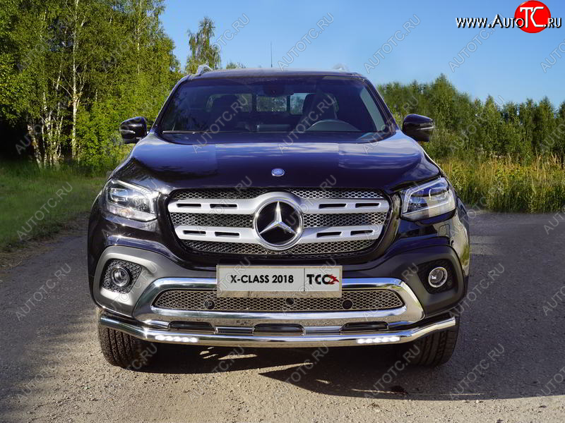 33 999 р. Защита переднего бампера нижняя с ДХО 60,3 мм ТСС Тюнинг  Mercedes-Benz X class  W470 (2017-2020) (нержавейка)  с доставкой в г. Владивосток