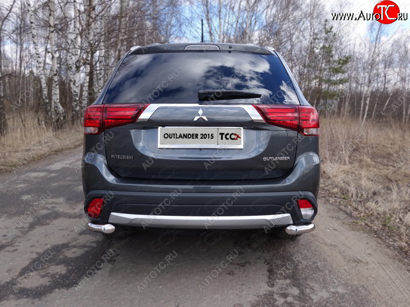 22 999 р. Защита заднего бампера (уголки, d60,3 мм) TCC Mitsubishi Outlander GF 2-ой рестайлинг (2015-2018)  с доставкой в г. Владивосток