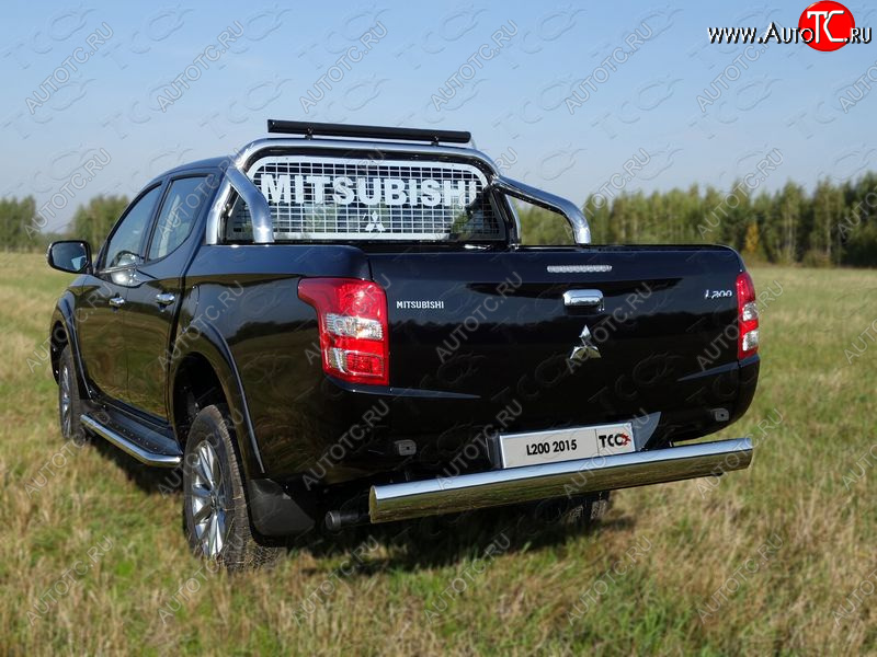 18 999 р. Защита задняя (центральная 120х60 мм) ТСС Тюнинг  Mitsubishi L200  5 KK,KL (2018-2022) рестайлинг (центральная)  с доставкой в г. Владивосток