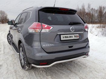 Защита задняя (нержавейка d42,4 мм), ТСС Тюнинг Nissan X-trail 3 T32 дорестайлинг (2013-2018)