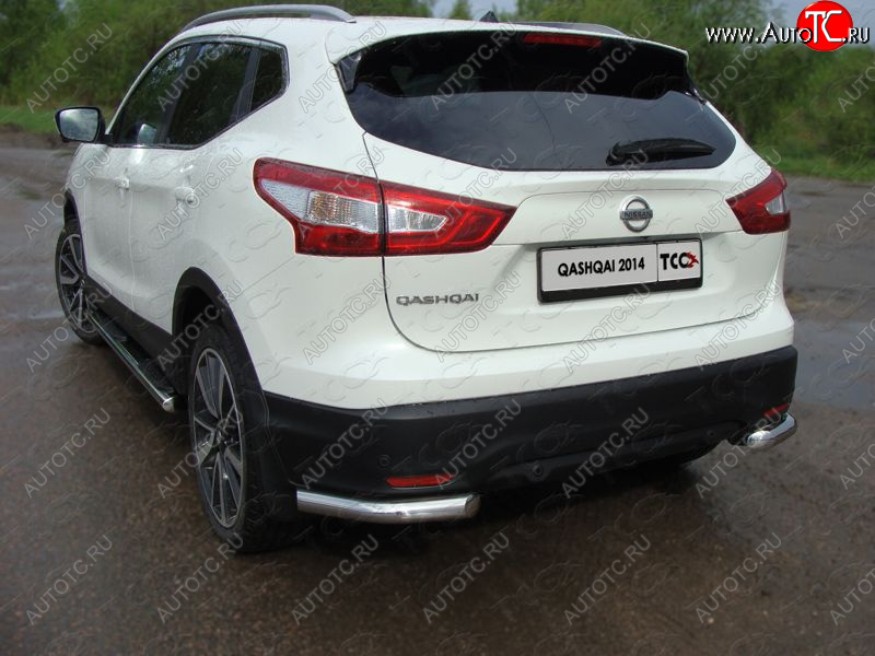 16 899 р. Защита заднего бампера (уголки, d60,3 мм) TCC  Nissan Qashqai  2 (2013-2019) J11 дорестайлинг  с доставкой в г. Владивосток