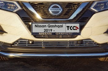 9 199 р. Декоративная вставка решетки радиатора ТСС Тюнинг  Nissan Qashqai  2 (2017-2022) J11 рестайлинг (d 12 мм)  с доставкой в г. Владивосток. Увеличить фотографию 1