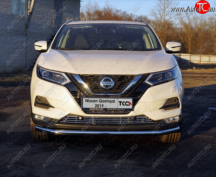 20 499 р. Защита переднего бампера нижняя d60,3 мм ТСС Тюнинг Nissan Qashqai 2 J11 рестайлинг (2017-2022) (нержавейка)  с доставкой в г. Владивосток