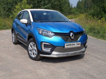 15 999 р. Защита переднего бампера нижняя d60,3 мм ТСС Тюнинг Renault Kaptur дорестайлинг (2016-2020) (нержавейка)  с доставкой в г. Владивосток. Увеличить фотографию 1