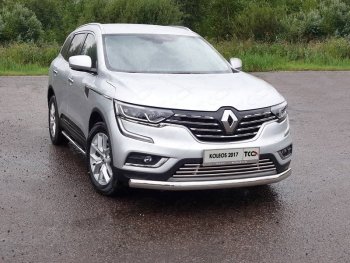 6 899 р. Нижняя декоративная вставка в бампер ТСС Тюнинг  Renault Koleos  2 (2016-2025) (d 16 мм)  с доставкой в г. Владивосток. Увеличить фотографию 1