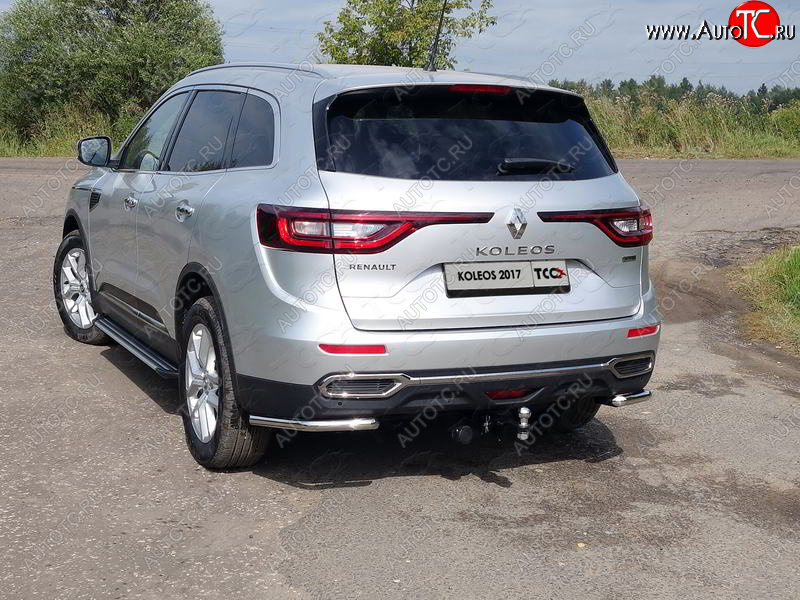 14 999 р. Защита заднего бампера (уголки, d42,4 мм) TCC  Renault Koleos  2 (2016-2024)  с доставкой в г. Владивосток