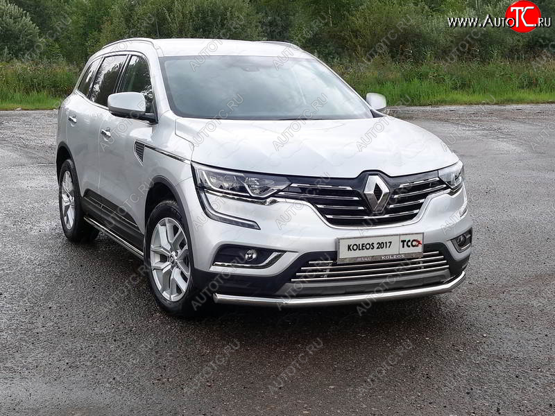 17 999 р. Защита переднего бампера нижняя d60,3 мм ТСС Тюнинг  Renault Koleos  2 (2016-2024) (нержавейка)  с доставкой в г. Владивосток