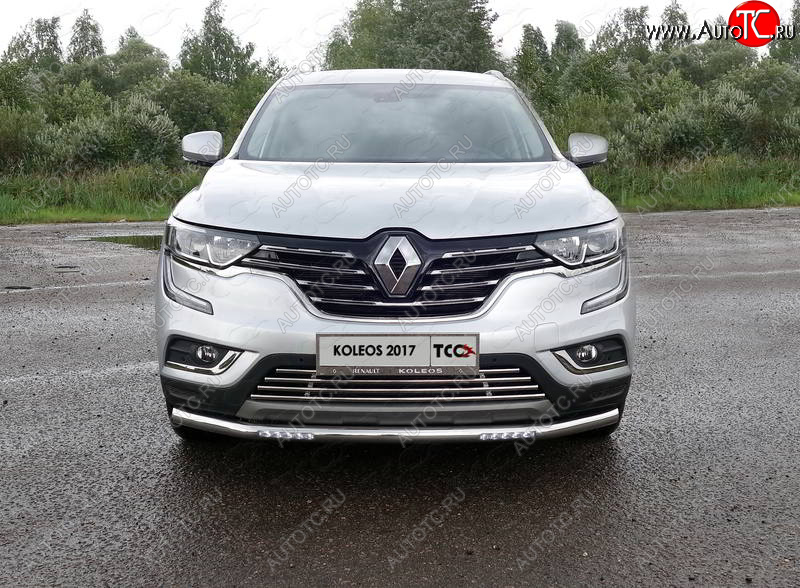 35 849 р. Защита переднего бампера нижняя с ДХО 60,3 мм ТСС Тюнинг  Renault Koleos  2 (2016-2024) (нержавейка)  с доставкой в г. Владивосток