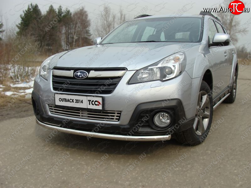 15 549 р. Защита переднего бампера нижняя d50,8 мм ТСС Тюнинг  Subaru Outback  BR, (2012-2015) B14)  рестайлинг универсал  с доставкой в г. Владивосток