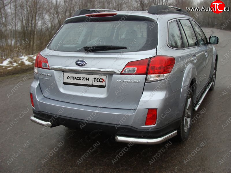 17 999 р. Защита заднего бампера (уголки, d60,3 мм) TCC  Subaru Outback  BR, (2012-2015) B14)  рестайлинг универсал  с доставкой в г. Владивосток